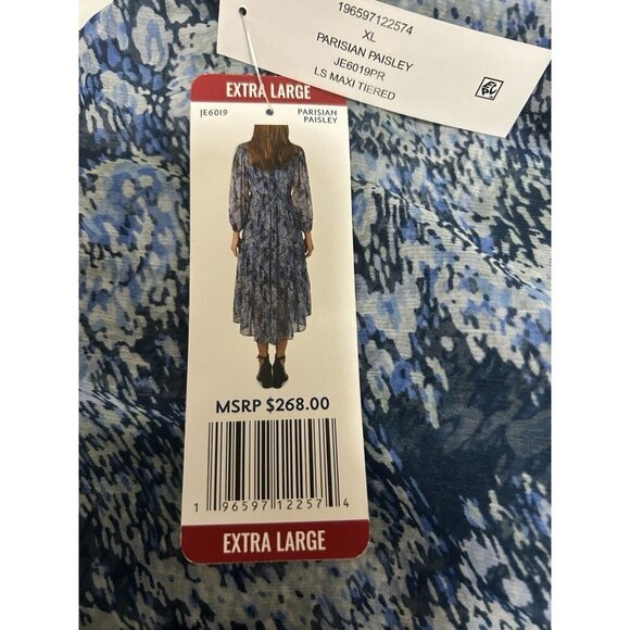 Joie Limited Edition Parisian Paisley Printed Maxi Dress Country Wedding Size XL - Picture 9 of 12